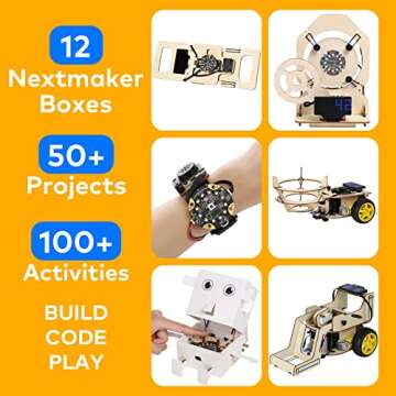 Makeblock NextMaker STEM Kit for Kids Ages 8-10, Educational Coding Kit with Rich Online Learning Resources, STEM Toys Science Kit Gift for Kids to Learn Coding Engineering Electronics