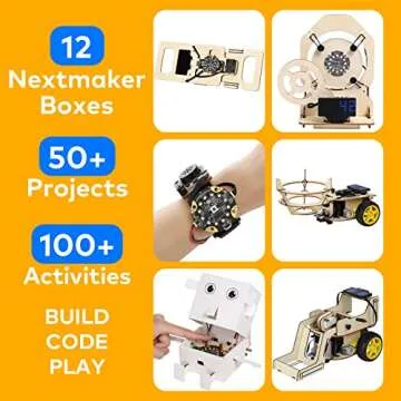 Makeblock NextMaker STEM Kit for Kids Ages 8-10, Educational Coding Kit with Rich Online Learning Resources, STEM Toys Science Kit Gift for Kids to Learn Coding Engineering Electronics