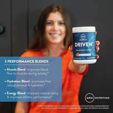 MRM Nutrition Driven Pre-Workout | Vegan Energy Boost | 125mg Caffeine