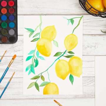 Bright Creations 100 Sheets Cold Press Watercolor Paper for Artists and Beginners (9 x 12 Inches)