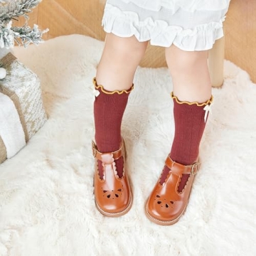 Stylish ESTINE Toddler Girls Oxford School Shoes in Brown