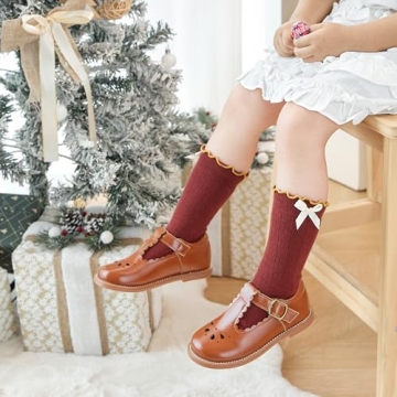 Stylish ESTINE Toddler Girls Oxford School Shoes in Brown