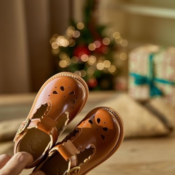 Stylish ESTINE Toddler Girls Oxford School Shoes in Brown