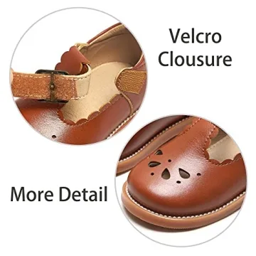 Stylish ESTINE Toddler Girls Oxford School Shoes in Brown