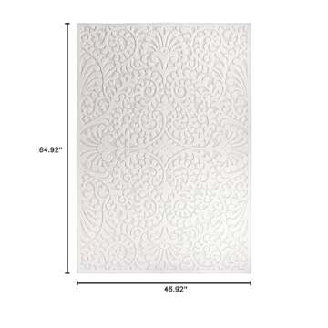 My Texas House by Orian Indoor/Outdoor Bluebonnets Area Rug, 3'11" x 5'5", Natural