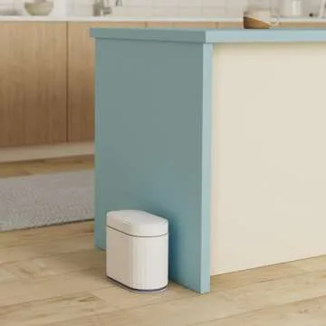 ELPHECO Mini Trash Can with Lid Small Desktop Trash Can with Lid, 5 Liter Automatic Garbage Bin, 1.3...