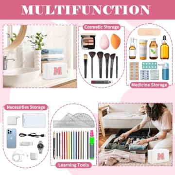 Personalized Preppy Patch Makeup Bag Ideal for Gifts