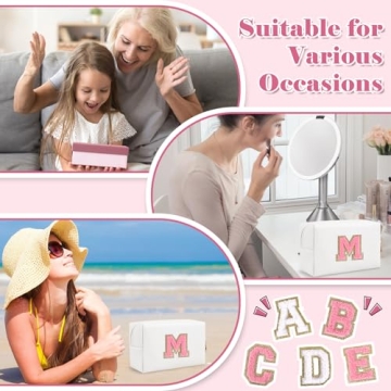 Personalized Preppy Patch Makeup Bag Ideal for Gifts