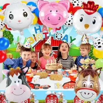 XLENGO Farm Animal Balloons for Baby Shower Parties