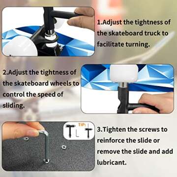 ToyerBee Skateboard, Skateboards for Beginners, Kids & Adults, Standard Skateboard 31” with Repair Kit for Teens/Boys/Girls, 9 Layer Canadian Maple Double Kick Pro Skateboard for Sports & Outdoors