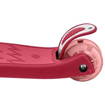 Retrospec Chipmunk Plus Kids’ Kick Scooter 3+ Years - Height Adjustable 3 Wheel Scooters - Learn to Steer, Foldable Seat, LED Lights, & No-Slip Deck - Bubblegum