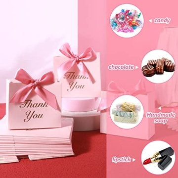 VGOODALL 24PCS Pink Mini Thank You Gift Bags