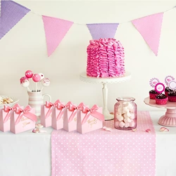 VGOODALL 24PCS Pink Mini Thank You Gift Bags