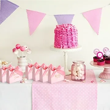 VGOODALL 24PCS Pink Mini Thank You Gift Bags