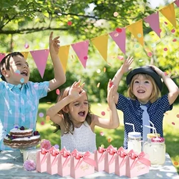 VGOODALL 24PCS Pink Mini Thank You Gift Bags