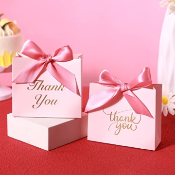 VGOODALL 24PCS Pink Mini Thank You Gift Bags