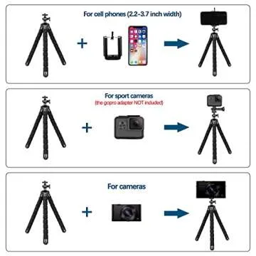 Mini Flexible Phone Tripod with Remote Control for Cameras