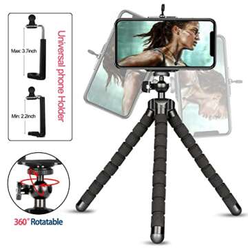 Mini Flexible Phone Tripod with Remote Control for Cameras