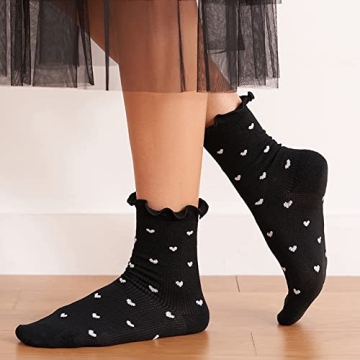 Cute Ruffle Ankle Socks for Women - 6 Pair Pack