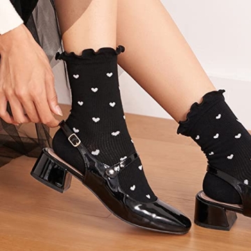 Cute Ruffle Ankle Socks for Women - 6 Pair Pack