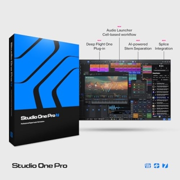 Studio One Pro 7 Upgrade License from Any Previous Version or Edition of Pro or Artist — Stem Separation, Splice Integration, Integrated Launcher, Virtual Instruments, Loops, & Samples Included