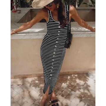 NOLLSOM Stylish Sleeveless Summer Dresses for Women