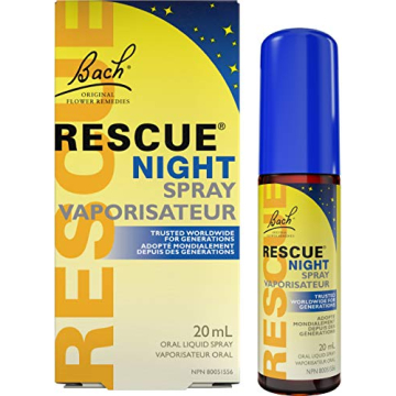 BACH Rescue Night Spray - Natural Sleep Aid for Restful Nights, 20 ML