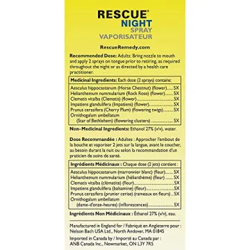 BACH Rescue Night Spray - Natural Sleep Aid, 20 ML
