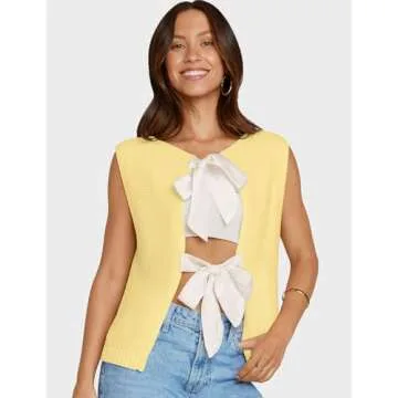 Stylish UEU Crochet Knit Vest for Women - Perfect for Casual Wear