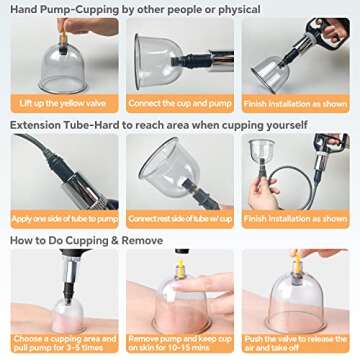 AIKOTOO Cupping Set Massage Therapy Cups Cupping Kit for Body Cellulite 24 Suction Cups