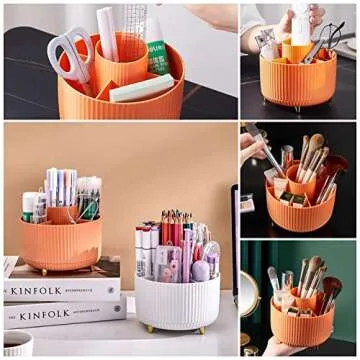 DASITON 360° Rotating Makeup Organizer for Stylish Storage