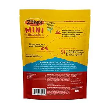 Zuke's Mini Naturals Dog Training Treats, Beef Recipe, Soft Mini Dog Treats with Vitamins & Minerals, Made for All Breed Sizes (Beef, 6 Ounce (Pack of 3))