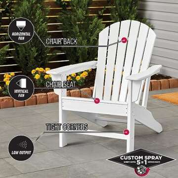 Rust-Oleum 376870 Stops Rust Custom Spray 5-in-1 Spray Paint, 12 oz, Satin White