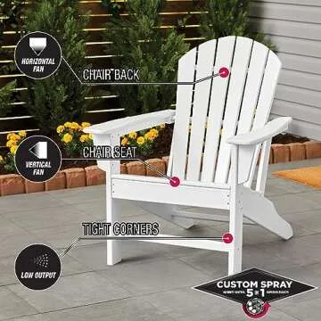 Rust-Oleum 376870 Stops Rust Custom Spray 5-in-1 Spray Paint, 12 oz, Satin White