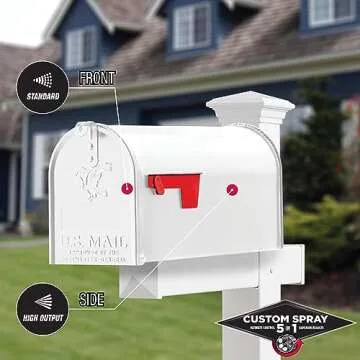 Rust-Oleum 376870 Stops Rust Custom Spray 5-in-1 Spray Paint, 12 oz, Satin White