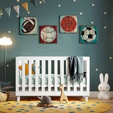 Sports Decor for Boys Room Vintage Canvas Prints