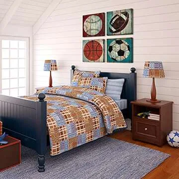 Sports Decor for Boys Room Vintage Canvas Prints