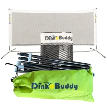 Dink Buddy - Regulation Height Mini Pickleball Net with Drawstring Carry Case, Durable Pickleball Ne...