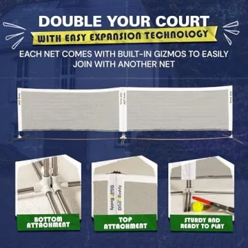 Dink Buddy - Regulation Height Mini Pickleball Net with Drawstring Carry Case, Durable Pickleball Net Portable Outdoor & Indoor Use, Easy-to-Set-up Pickleball Nets, 6 feet Wide, Black