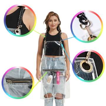 MIKI WELL Hair Stylist Apron with pocket - Waterproof Transparent Salon Apron,One-Size-Fits-Most people,Transparent(22.83” W 29.5” L)