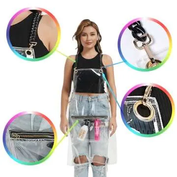 MIKI WELL Hair Stylist Apron with pocket - Waterproof Transparent Salon Apron,One-Size-Fits-Most people,Transparent(22.83” W 29.5” L)