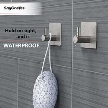 SAYONEYES 5 Pieces Brushed Nickel Bathroom Hardware Set Wall Mounted - Includes 16 Inch Towel Bar, Toilet Paper Holder, 3 Coat Towel Hooks – SUS304 Stainless Steel Bathroom Accessories Set