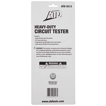 ATD Tools 5513 Heavy-Duty Circuit Tester for All Users