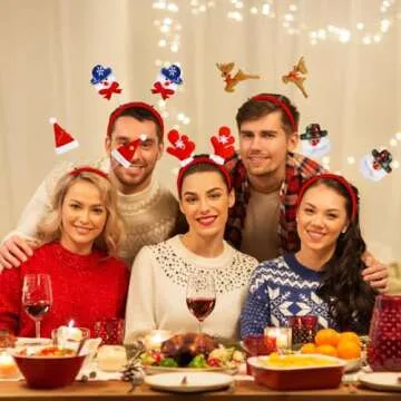 Festive Lyrow 100 Pcs Christmas Headbands for Holidays