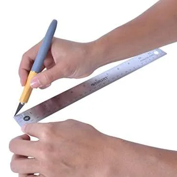 Westcott 12" Stainless Steel Ruler with Non-Slip Cork Base
