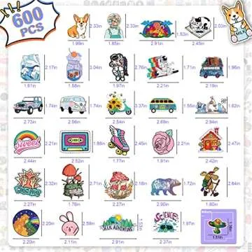 Arme 600 PCS Stickers Pack，Cute Colorful Waterproof Stickers，Vinyl Art Stickers.Stickers for Wat...