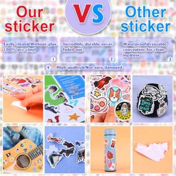 Arme 600 PCS Stickers Pack，Cute Colorful Waterproof Stickers，Vinyl Art Stickers.Stickers for Water Bottles,Skateboards and Notebooks, Laptop Stickers for Teens Girls Kids Adults