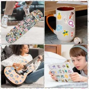 Arme 600 PCS Stickers Pack，Cute Colorful Waterproof Stickers，Vinyl Art Stickers.Stickers for Water Bottles,Skateboards and Notebooks, Laptop Stickers for Teens Girls Kids Adults