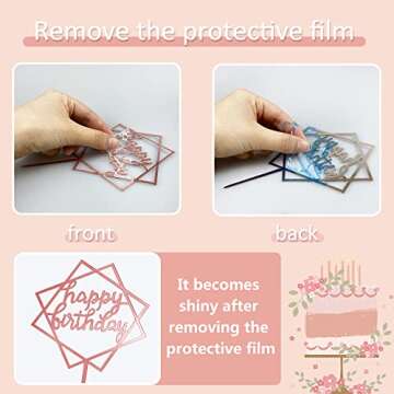 31 PCS Mini Colorful Balls Cake Topper DIY Cake Insert Topper Artificial Dried Flowers Cake Decorations for Wedding Anniversary Baby Shower Birthday Party Cake Decoration (Clear White Pink)