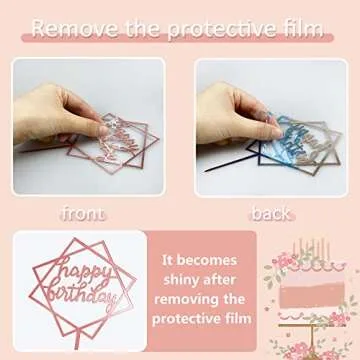 31 PCS Mini Colorful Balls Cake Topper DIY Cake Insert Topper Artificial Dried Flowers Cake Decorations for Wedding Anniversary Baby Shower Birthday Party Cake Decoration (Clear White Pink)